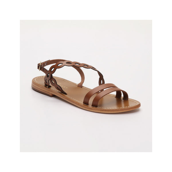 Sandales Plates Agrata - Camel
