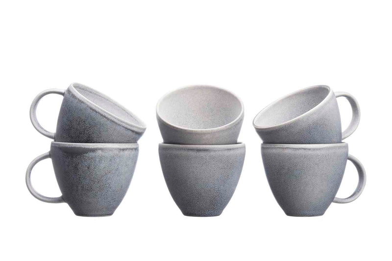 Mug Stone - 6 Pièces - Gris Lune