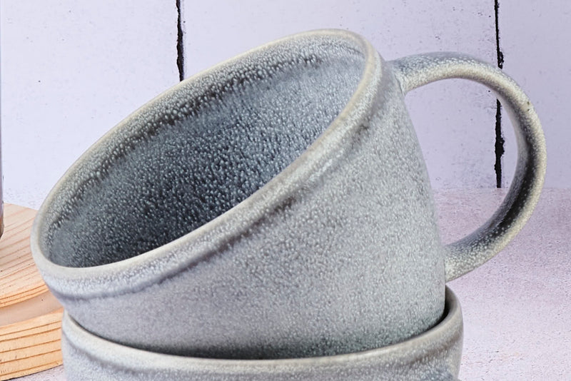 Mug Stone - 6 Pièces - Gris Lune