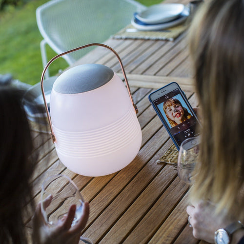 Lampe Enceinte Bluetooth - Bob Station - Blanc