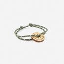 Bracelet Feuillu - Vert Kaki Moucheté Blanc