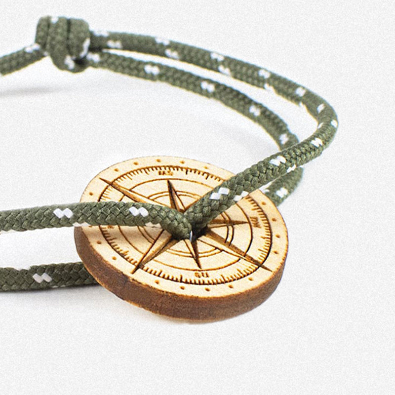 Bracelet Feuillu - Vert Kaki Moucheté Blanc