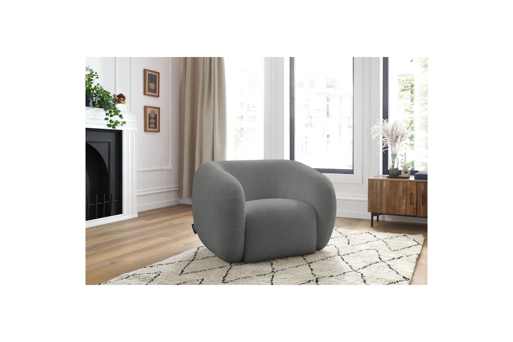 CÉLINE - Sillón - Tejido bouclé