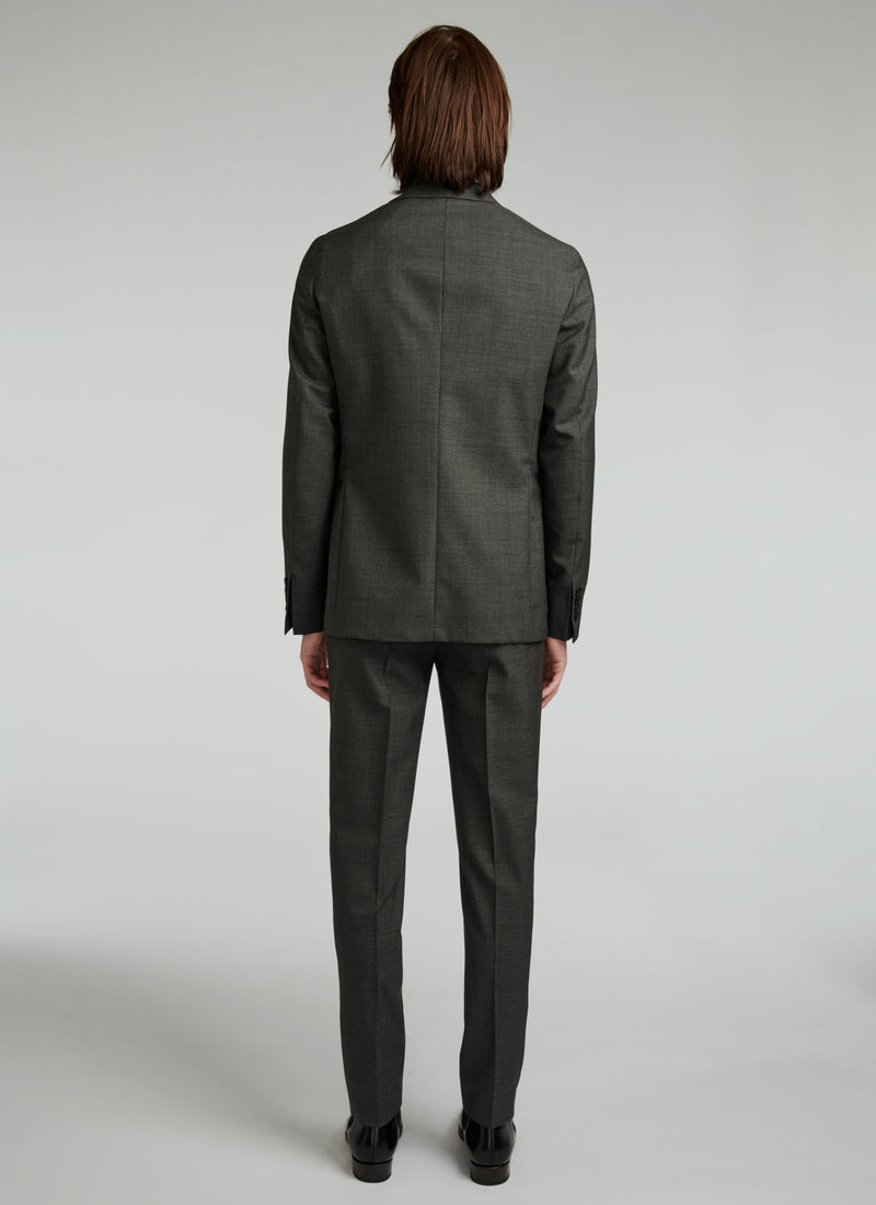 Fursac - 2 Piece Unlined Anthracite Houndstooth Micro Suit - Steel