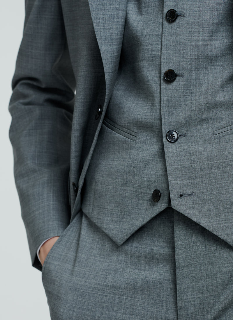 Fursac - 2 Piece Suit Fil À Fil Gris Clair - Medium Grey