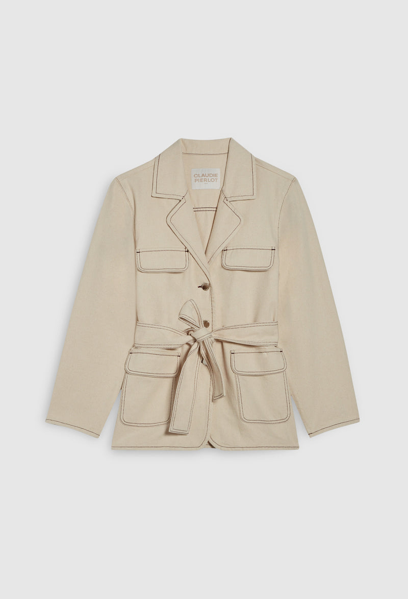 Claudie Pierlot - Blouson Venitienne - Ivoire