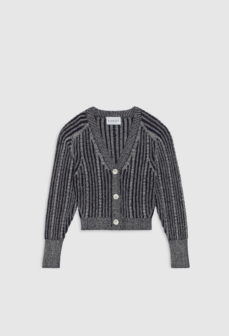 Claudie Pierlot - Cardigan Maille - Bicolore