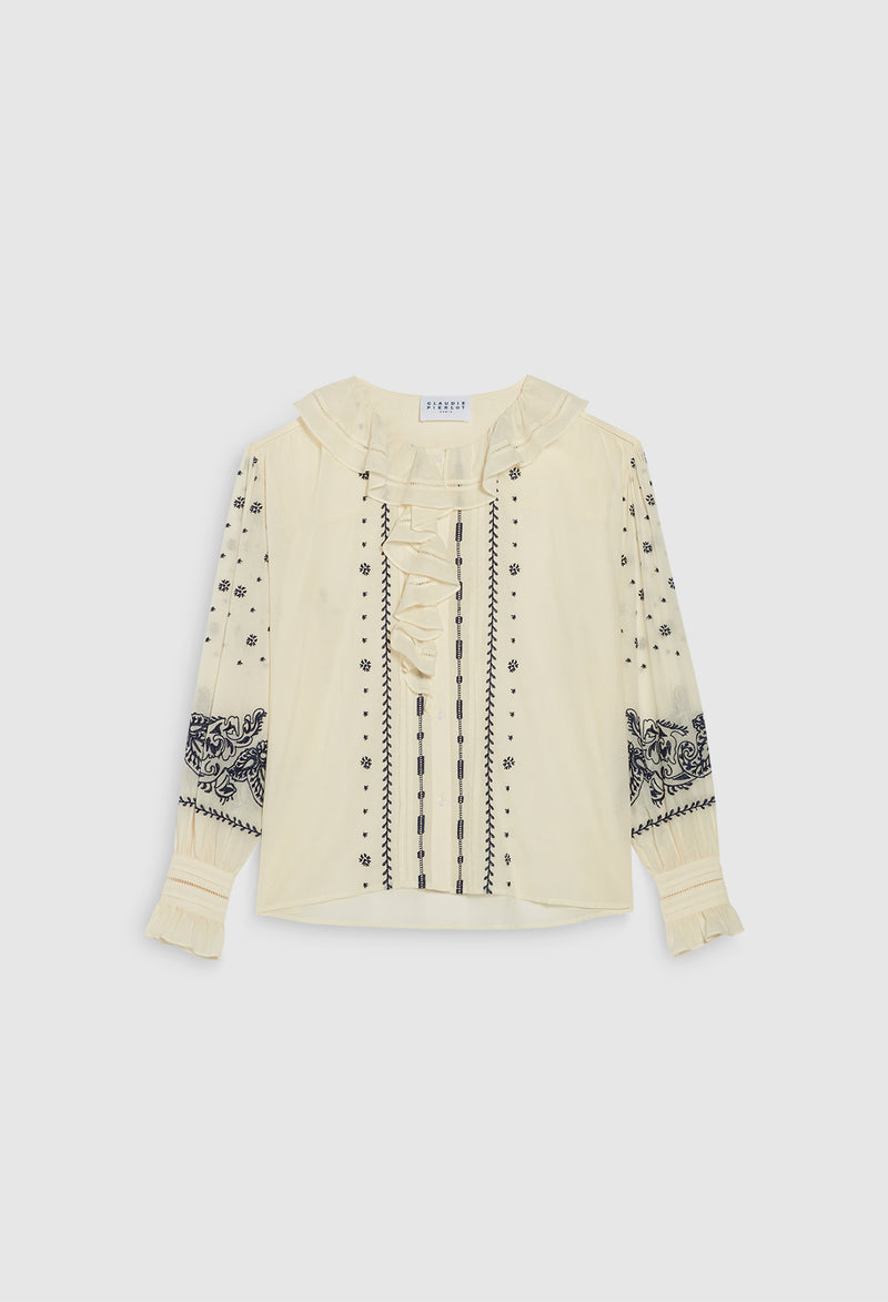 Claudie Pierlot - Bichetta blouse - Ivory