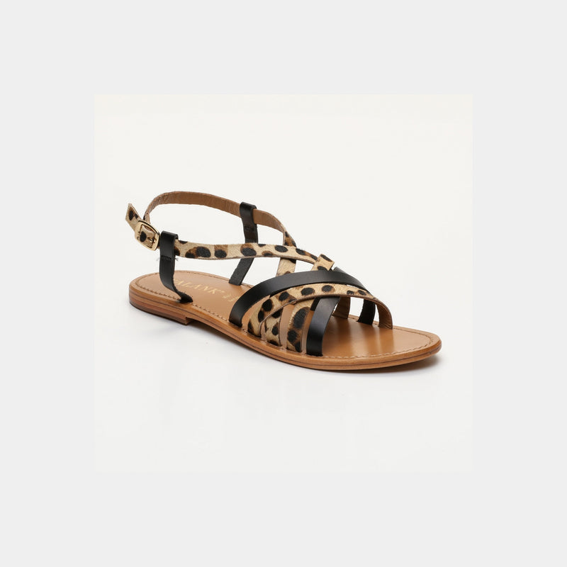 Calank - Sandales Tendances Hester - Black / Leopard