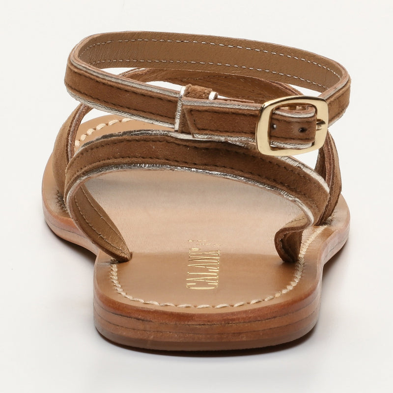 Calank - Sandales Bracelet Cheville Malina - Camel / Gold