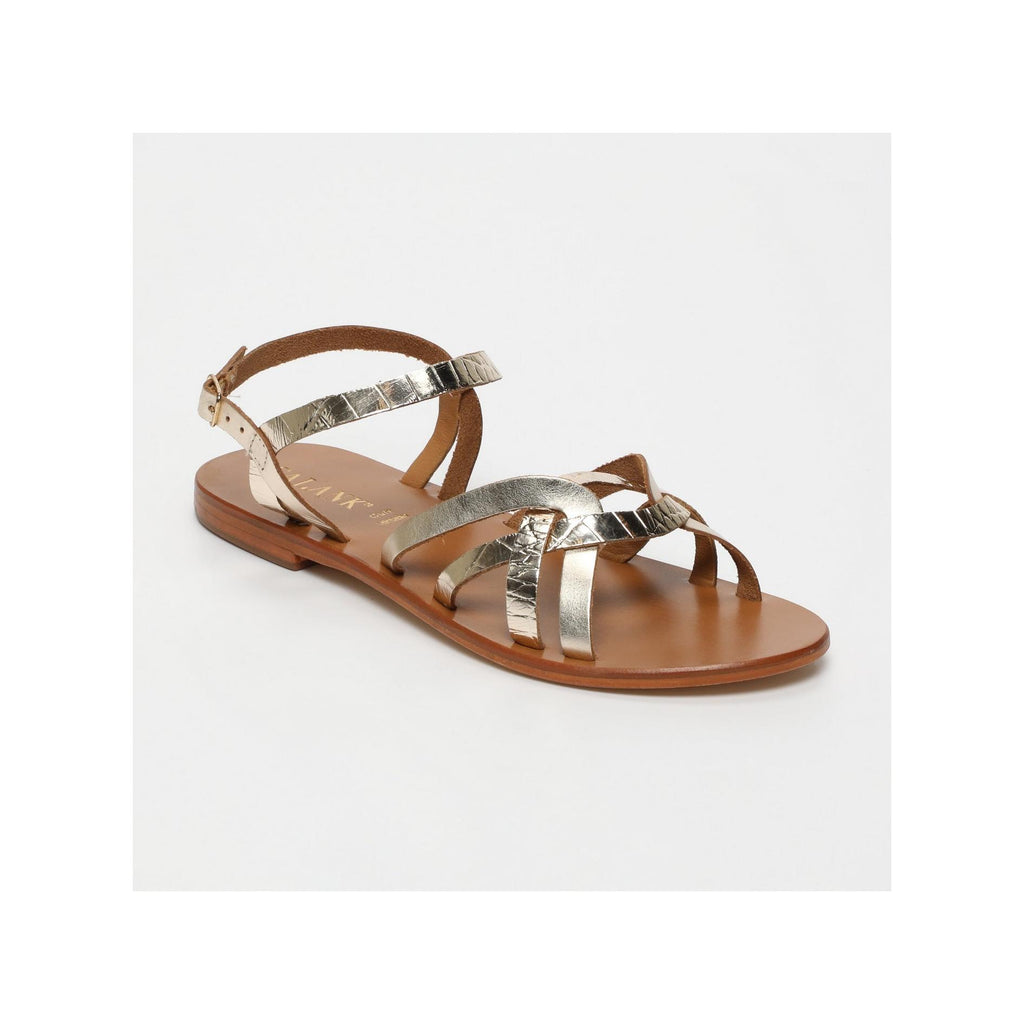 Sandalias Quinn Essential - Oro / Lt Gold Croco