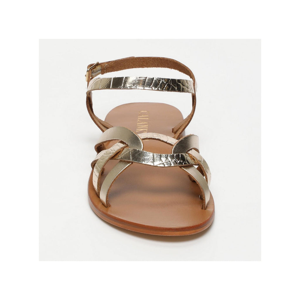 Sandalias Quinn Essential - Oro / Lt Gold Croco