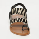 Calank - Sandales Entre-Doigts Aashirya - Black + Zebra