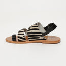 Calank - Sandales Entre-Doigts Aashirya - Black + Zebra