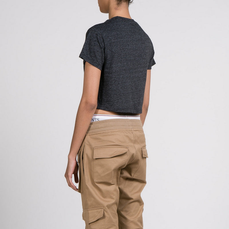 T-Shirt Crop Easy - Black - Femme