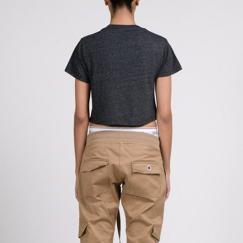 T-Shirt Crop Easy - Black - Femme