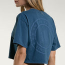Tee-Shirt Crop Logo - Indigo - Femme