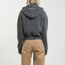 Sweat Crop Zip Up - Black Marl - Femme