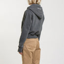 Sweat Crop Zip Up - Black Marl - Femme