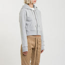 Sweat Crop Zip Up - Grey Marl - Femme