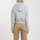 Sweat Crop Zip Up - Grey Marl - Femme