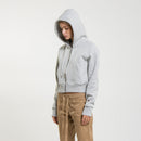 Sweat Crop Zip Up - Grey Marl - Femme
