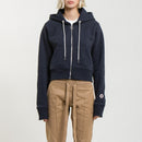 Sweat Crop Zip Up - Navy - Femme