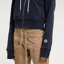 Sweat Crop Zip Up - Navy - Femme