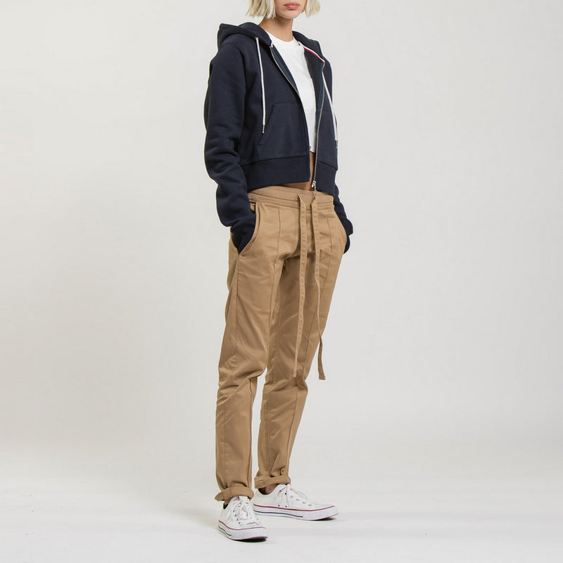 Sweat Crop Zip Up - Navy - Femme