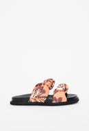 Claudie Pierlot - Andromede Bandana Open-toed Flat Shoes - Orange Pop