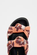 Claudie Pierlot - Andromede Bandana Open-toed Flat Shoes - Orange Pop