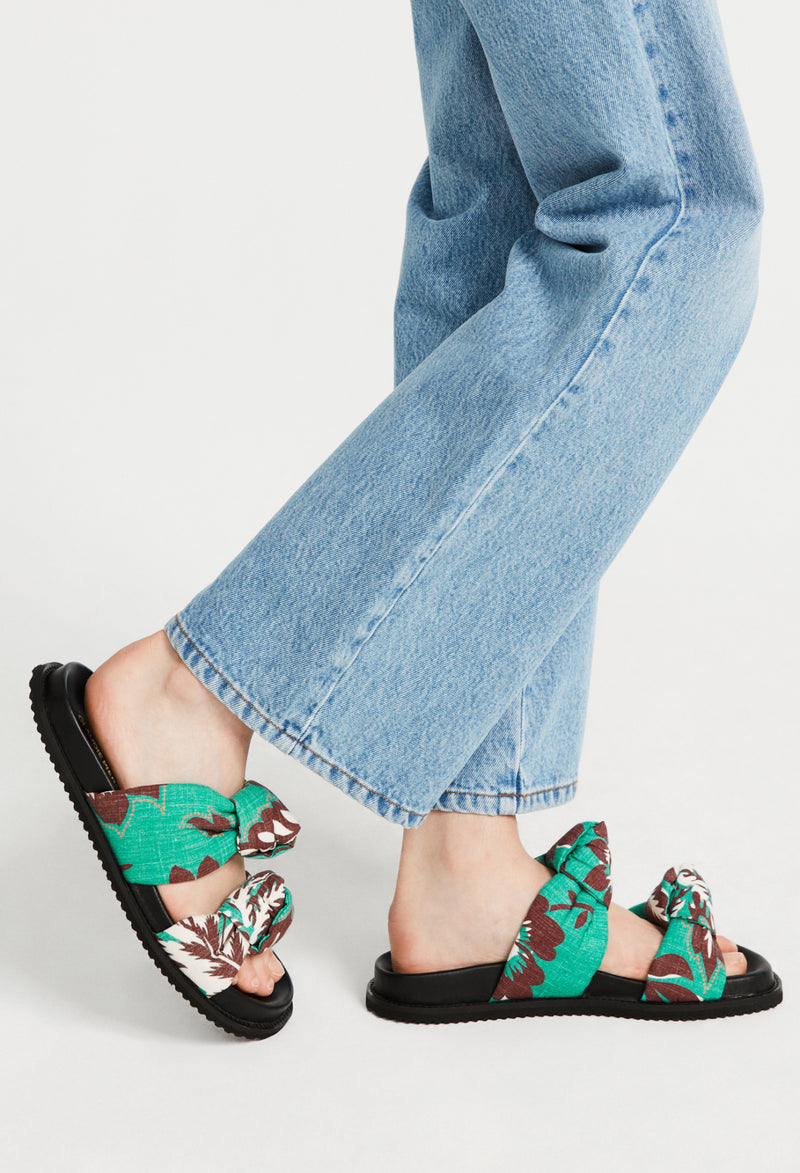 Claudie Pierlot - Chaussures Plates Ouvertes Andromede Bandana - Lagon