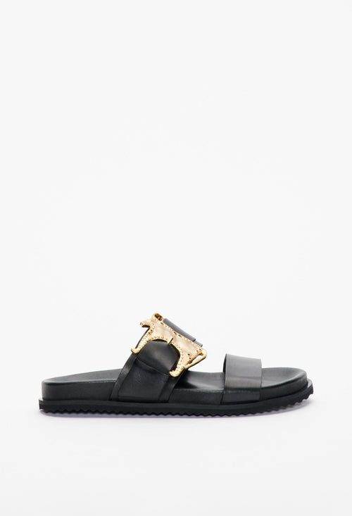 Claudie Pierlot - Aly Open-toed Flat Shoes - Black