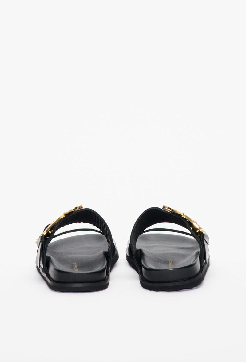 Claudie Pierlot - Aly Open-toed Flat Shoes - Black