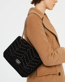 Claudie Pierlot - Angelo Suede Studs bag - Black