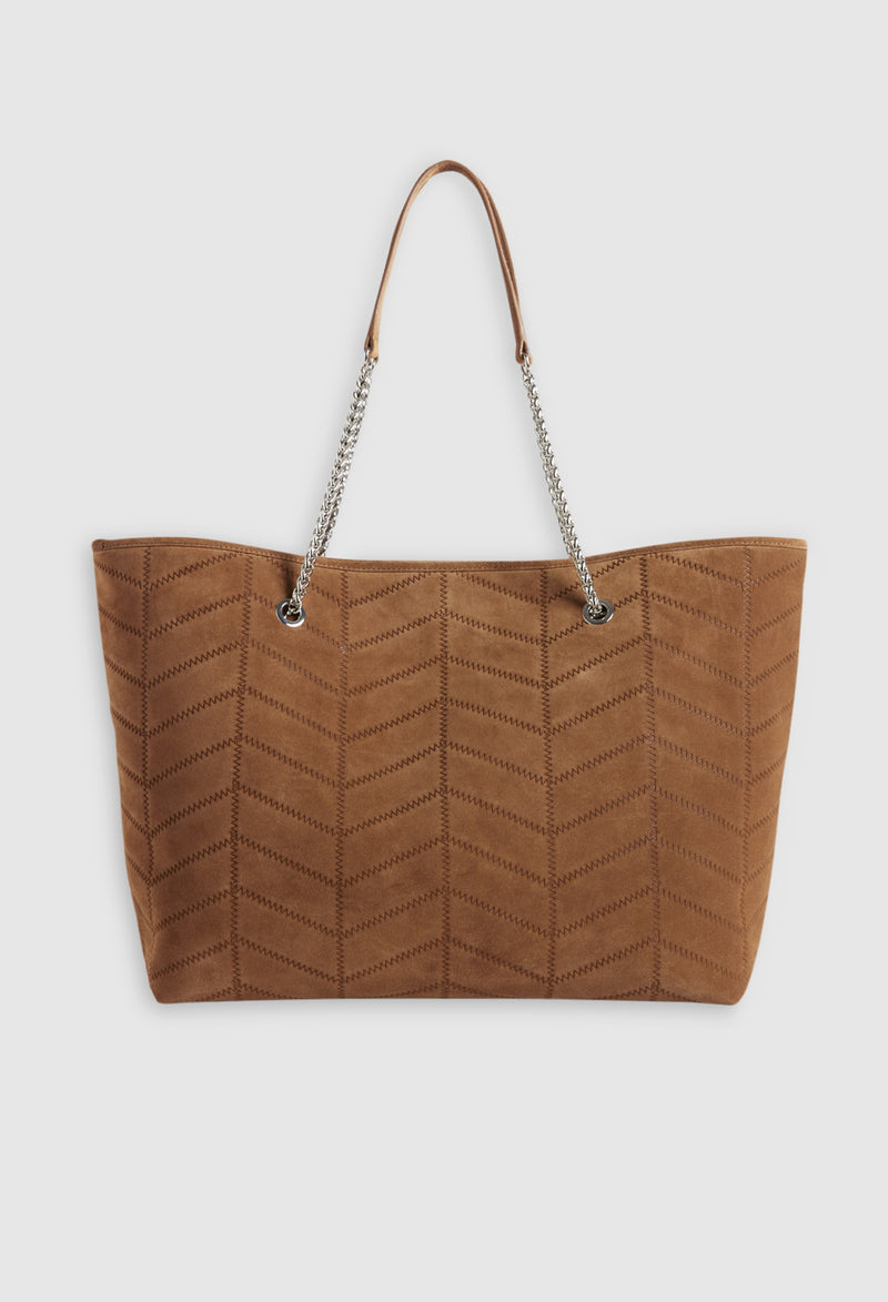 Claudie Pierlot - Bolso de ante Angela Cabas - Caramel