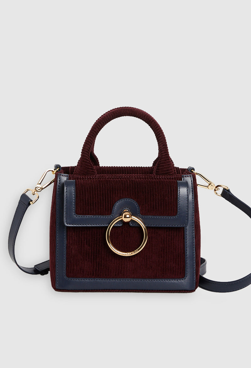 Claudie Pierlot - Sac Anouck Mini Corduroy - Bordeaux