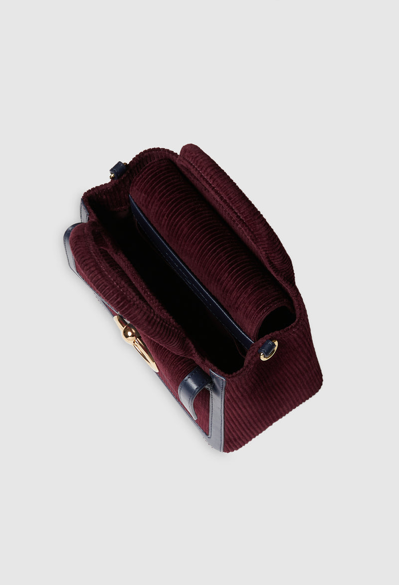 Claudie Pierlot - Sac Anouck Mini Corduroy - Bordeaux