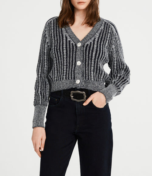 Claudie Pierlot - Cardigan Maille - Bicolore