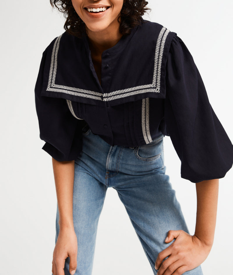 Claudie Pierlot - Blouse Cally - Marine