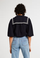 Claudie Pierlot - Blusa Cally - Azul marino