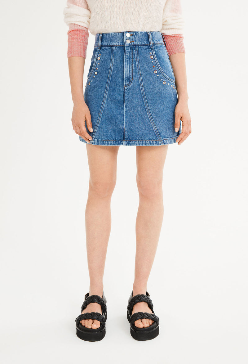 Claudie Pierlot - Falda Surf - Denim