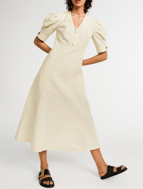 Claudie Pierlot - Vestido Rhita - Marfil