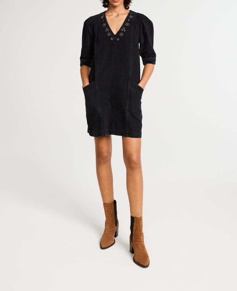 Claudie Pierlot - Dress En Jean Roma - Black