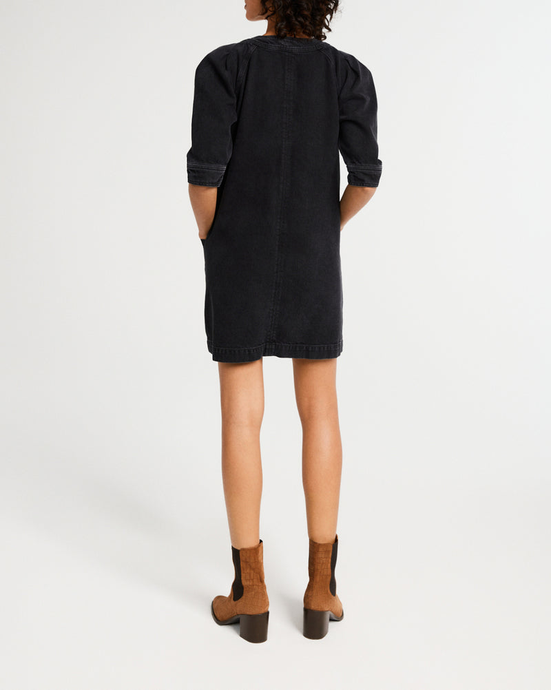 Claudie Pierlot - Vestido Roma Jean - Negro