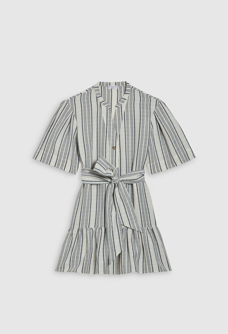 Claudie Pierlot - Robe En Lin Rafaela - Bicolore