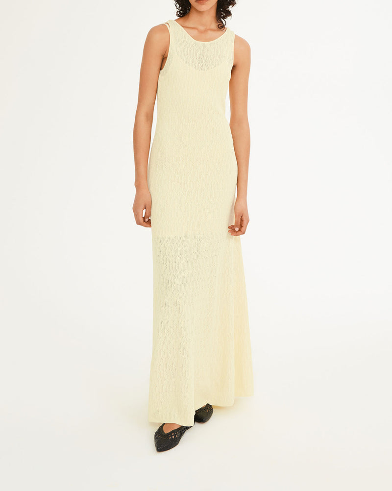 Claudie Pierlot - Robe Dos Nu Monteo - Pale Yellow