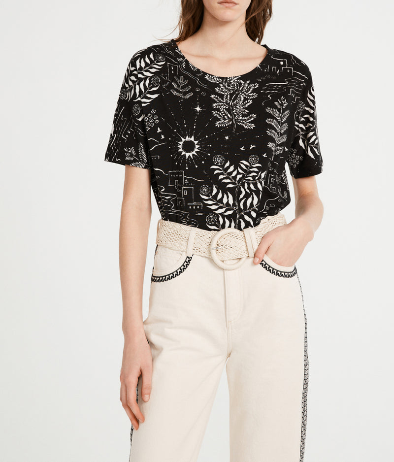 Claudie Pierlot - T-Shirt Talitha - Print Fonce