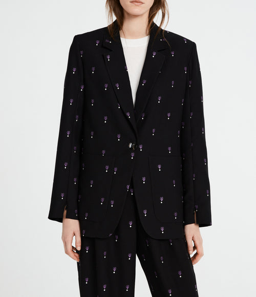 Claudie Pierlot - Vicomte Printed Jacket - Black