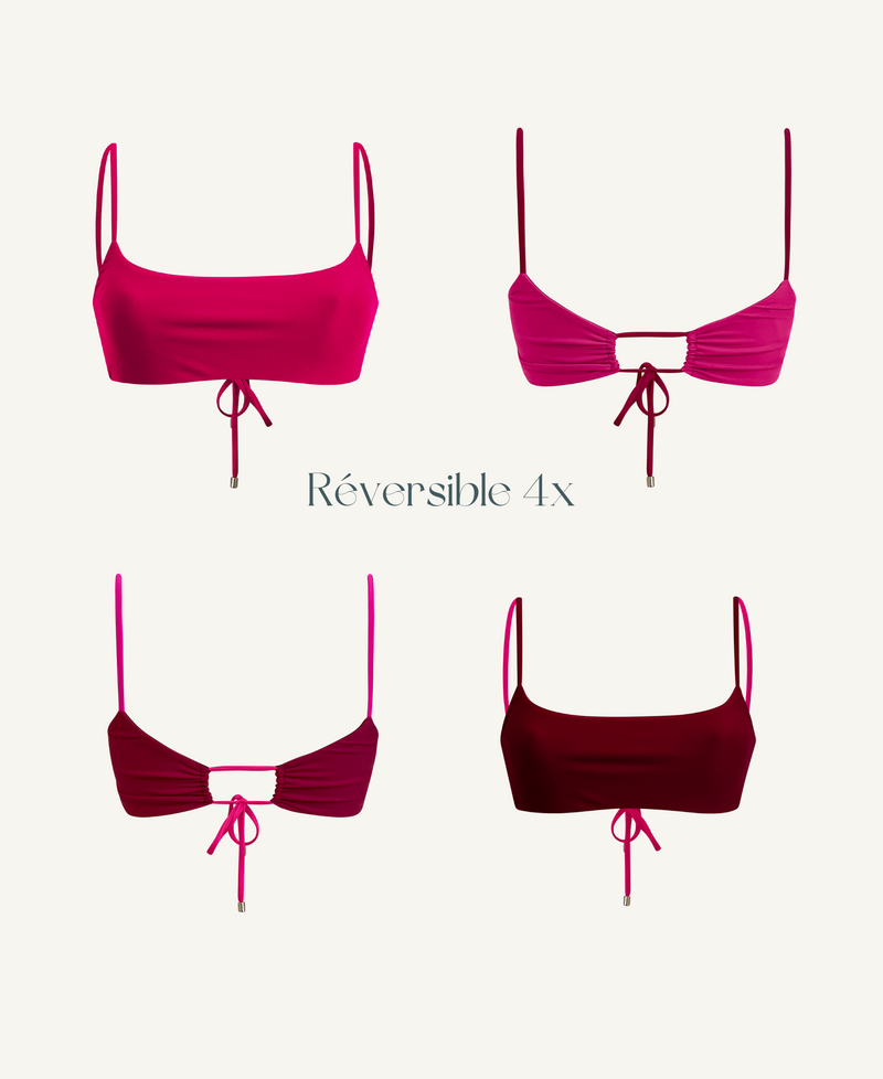 Top From swimsuit Yali - Pink And Cherry
